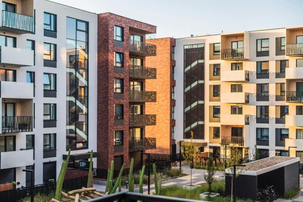 Modern apartment building exterior